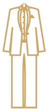 traje dorado